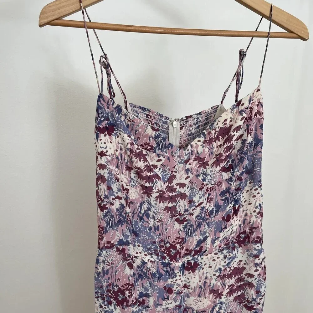 Reformation - Kourtney Purple Floral Midi Dress - Picture 6 of 6